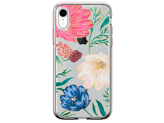 Чехол Comma Crystal Flowers для Apple iPhone XR (Butterfly Black, гелевый)