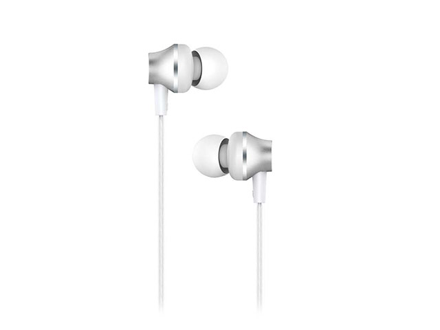 Наушники Devia Metal In-Ear Headphones (серебристые, пульт/микрофон, 20-20000 Гц)