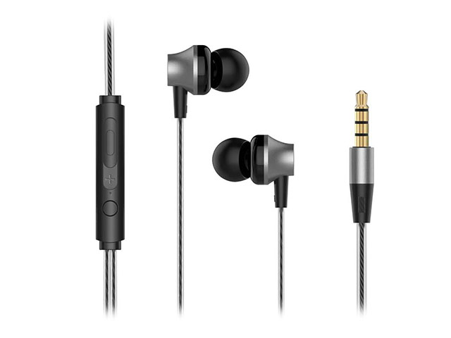 Наушники Devia Metal In-Ear Headphones (черные, пульт/микрофон, 20-20000 Гц)