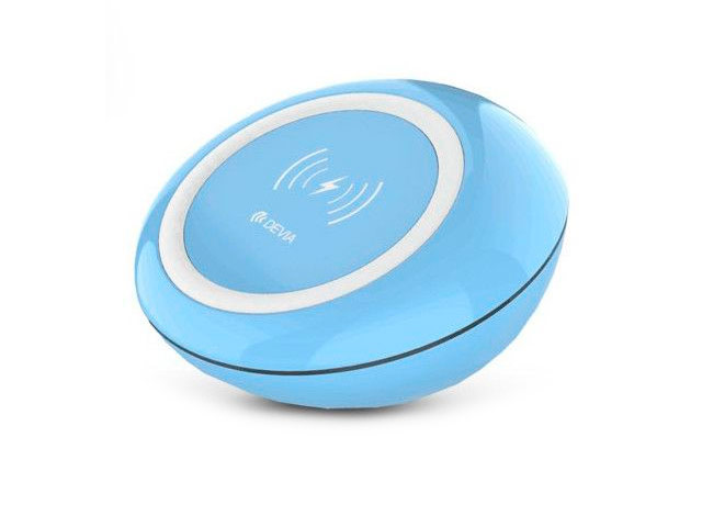Беспроводное зарядное устройство Devia Fast Wireless Charger (Fast Charge, голубое, стандарт QI)