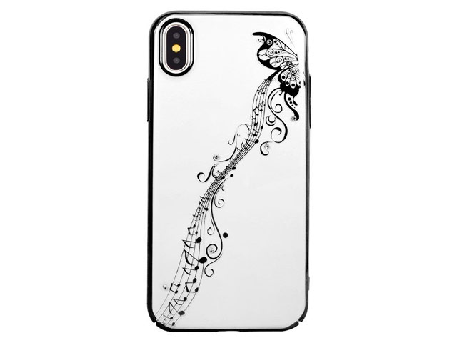 Чехол Devia Crystal Papillon для Apple iPhone XS (черный, пластиковый)