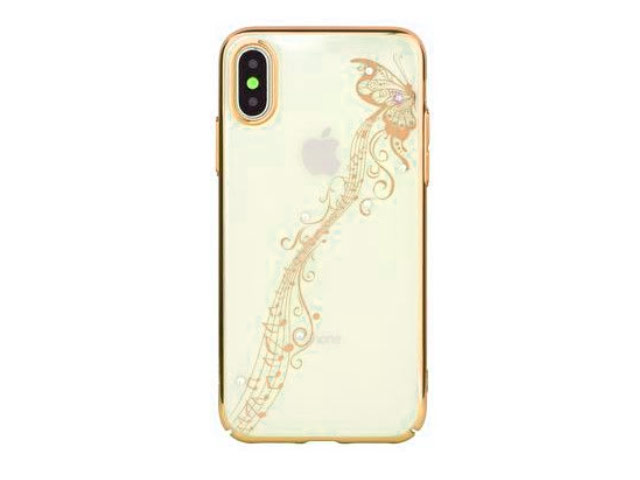 Чехол Devia Crystal Papillon для Apple iPhone XS (золотистый, пластиковый)