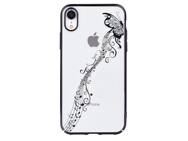 Чехол Devia Crystal Papillon для Apple iPhone XR (черный, пластиковый)
