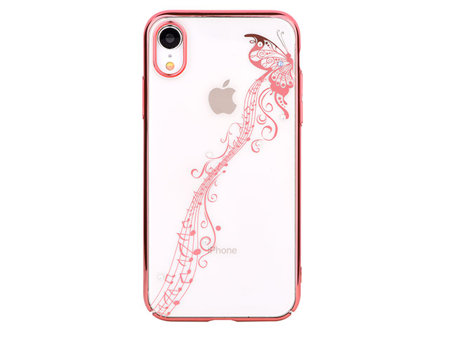 Чехол Devia Crystal Papillon для Apple iPhone XR (розово-золотистый, пластиковый)
