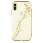 Чехол Devia Crystal Papillon для Apple iPhone XS max (золотистый, пластиковый)