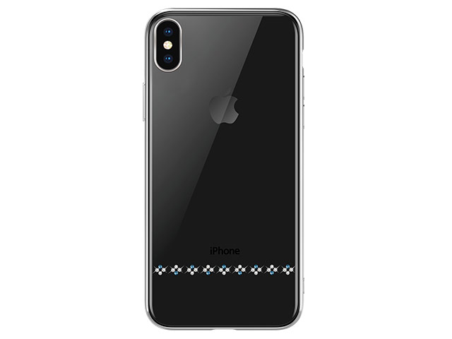 Чехол Devia Crystal Love для Apple iPhone XS max (серебристый, пластиковый)