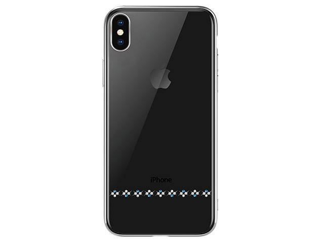 Чехол Devia Crystal Love для Apple iPhone XS (серебристый, пластиковый)