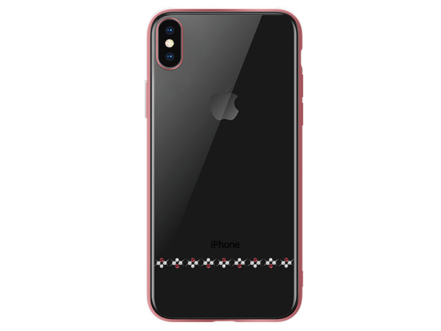 Чехол Devia Crystal Love для Apple iPhone XS (розово-золотистый, пластиковый)