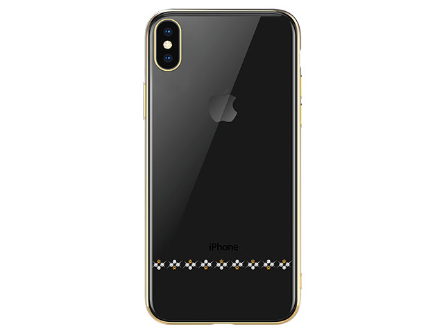 Чехол Devia Crystal Love для Apple iPhone XS (золотистый, пластиковый)