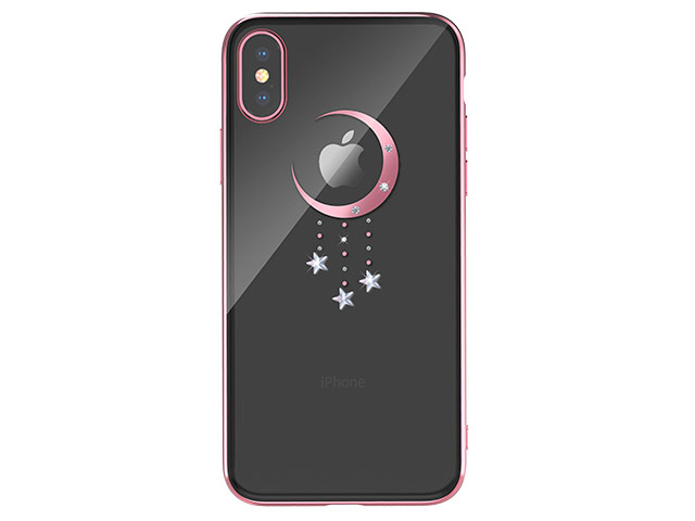 Чехол Devia Crystal Meteor для Apple iPhone XS (розово-золотистый, пластиковый)