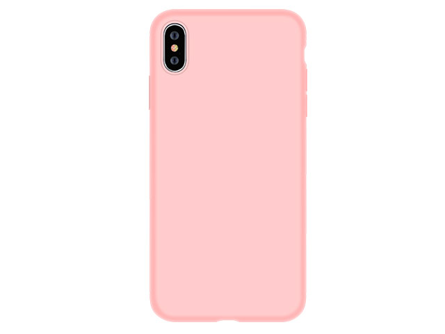 Чехол Devia Nature case для Apple iPhone XS (розовый, силиконовый)