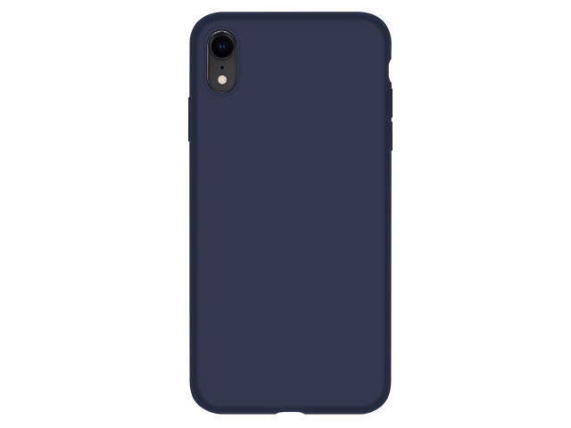 Чехол Devia Nature case для Apple iPhone XR (темно-синий, силиконовый)