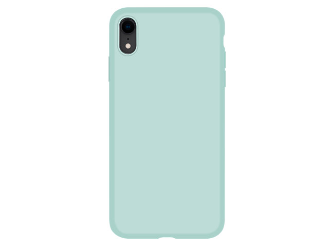 Чехол Devia Nature case для Apple iPhone XR (бирюзовый, силиконовый)