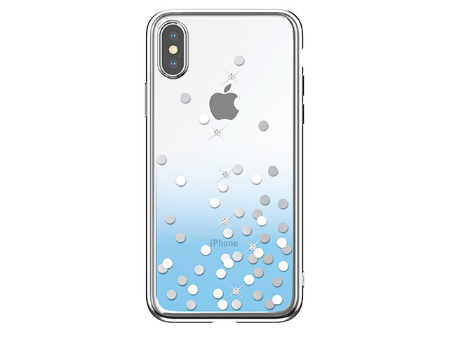 Чехол Devia Crystal Polka для Apple iPhone XS (голубой, пластиковый)