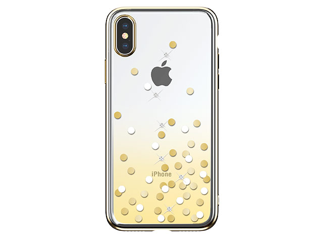 Чехол Devia Crystal Polka для Apple iPhone XS (желтый, пластиковый)