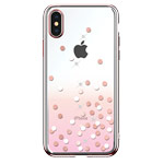 Чехол Devia Crystal Polka для Apple iPhone XS (розовый, пластиковый)