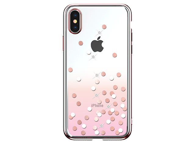 Чехол Devia Crystal Polka для Apple iPhone XS (розовый, пластиковый)