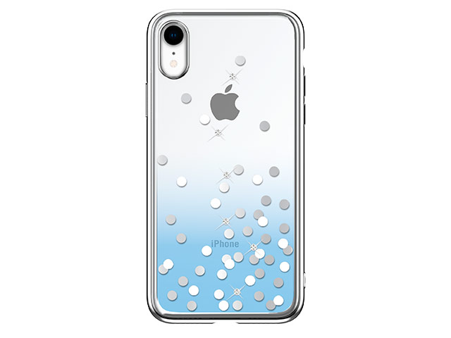 Чехол Devia Crystal Polka для Apple iPhone XR (голубой, пластиковый)