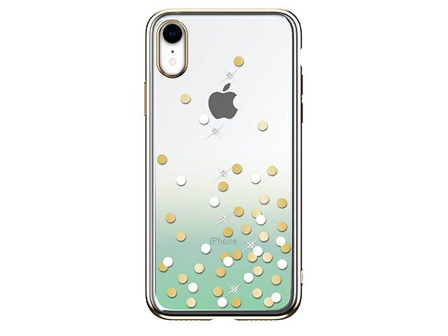 Чехол Devia Crystal Polka для Apple iPhone XR (зеленый, пластиковый)