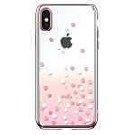 Чехол Devia Crystal Polka для Apple iPhone XS max (розовый, пластиковый)