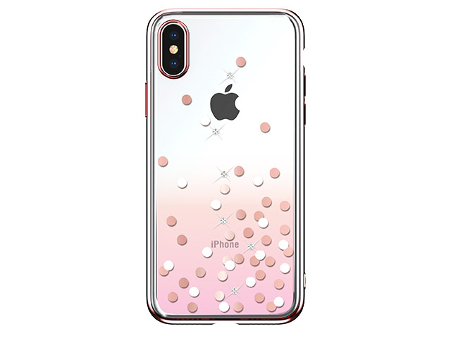 Чехол Devia Crystal Polka для Apple iPhone XS max (розовый, пластиковый)
