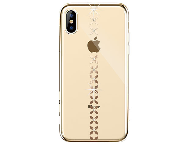 Чехол Devia Crystal Lucky Star для Apple iPhone XS (золотистый, пластиковый)