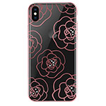 Чехол Devia Crystal Camellia для Apple iPhone XS (розово-золотистый, пластиковый)