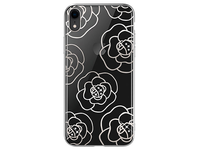 Чехол Devia Crystal Camellia для Apple iPhone XR (серебристый, пластиковый)