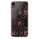 Чехол Devia Crystal Camellia для Apple iPhone XR (розово-золотистый, пластиковый)