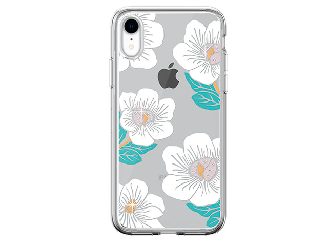 Чехол Devia Crystal Flowering для Apple iPhone XR (белый, гелевый)