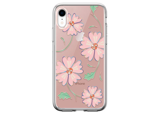 Чехол Devia Crystal Flowering для Apple iPhone XR (розовый, гелевый)