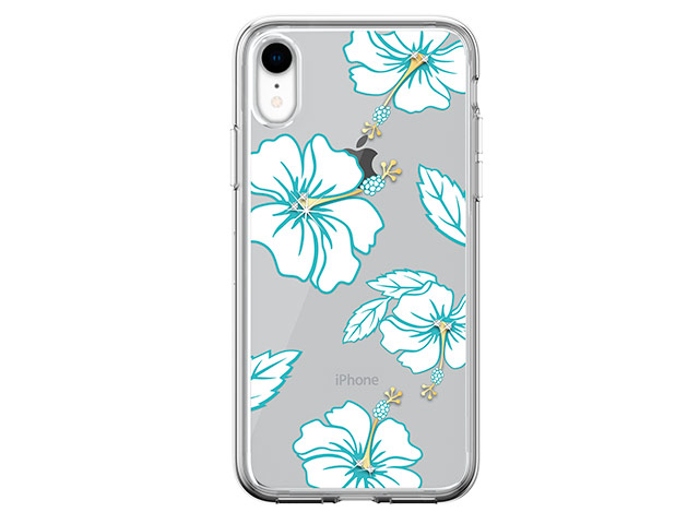 Чехол Devia Crystal Flowering для Apple iPhone XR (бирюзовый, гелевый)