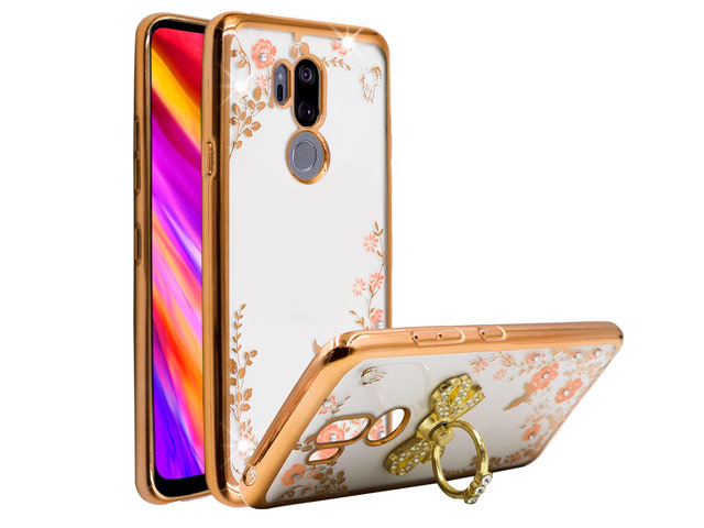 Чехол Yotrix CrystalCase для LG G7 ThinQ (золотистый, гелевый)