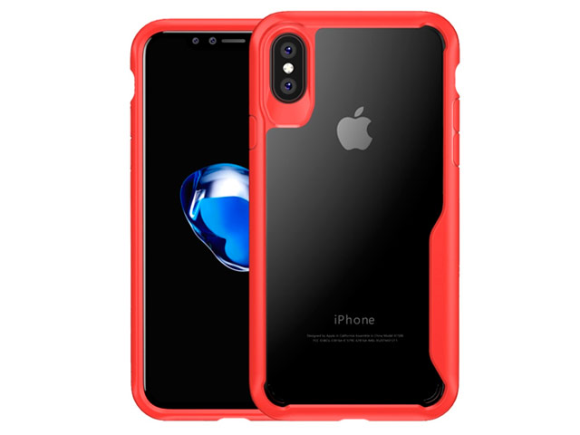 Чехол Yotrix Shield для Apple iPhone XS (красный, гелевый)