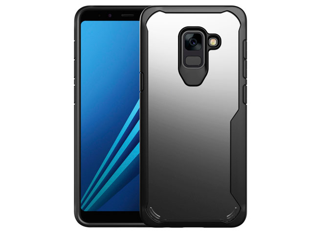 Чехол Yotrix Shield для Samsung Galaxy A8 2018 (черный, гелевый)