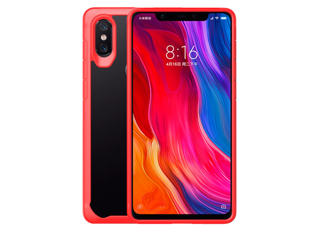 Чехол Yotrix Shield для Xiaomi Mi 8 SE (красный, гелевый)