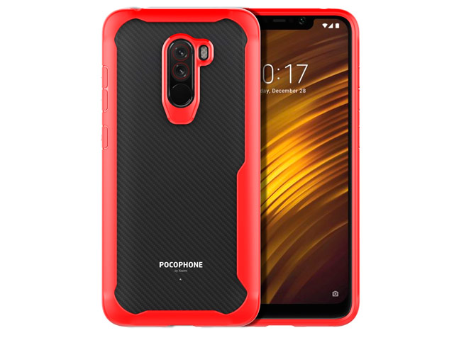 Чехол Yotrix Shield для Xiaomi Pocophone F1 (красный, гелевый)