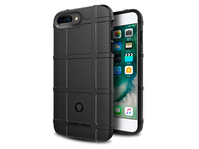 Чехол Yotrix RuggedShield для Apple iPhone 7/8 plus (черный, гелевый)