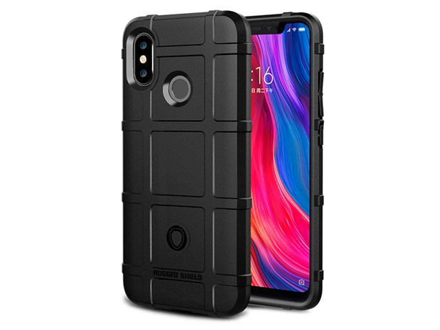 Чехол Yotrix RuggedShield для Xiaomi Mi 8 (черный, гелевый)