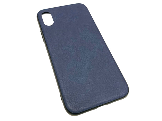 Чехол Yotrix Lanyard Case для Apple iPhone XR (темно-синий, кожаный)