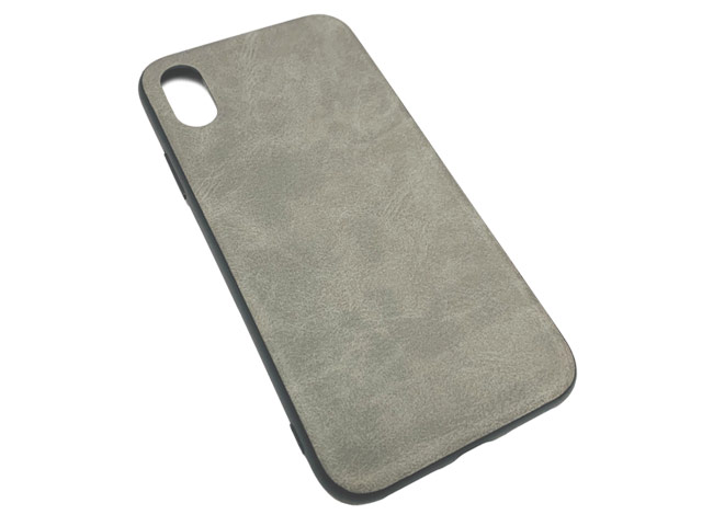 Чехол Yotrix Lanyard Case для Apple iPhone XS max (серый, кожаный)