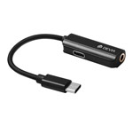 Адаптер Devia Type-C to Headphone Jack универсальный (USB Type C, miniJack 3.5 мм, черный)