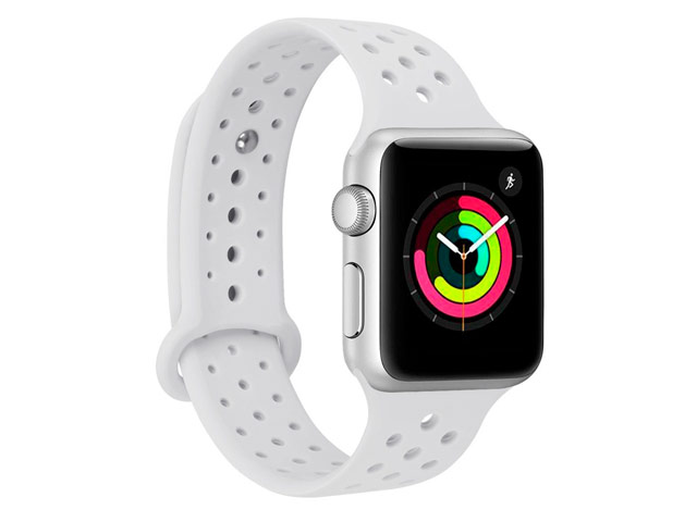 Ремешок для часов Synapse Sport Dotted Band для Apple Watch (38 мм, белый, силиконовый)