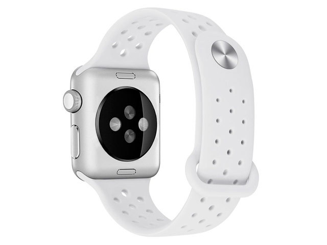 Ремешок для часов Synapse Sport Dotted Band для Apple Watch (38 мм, белый, силиконовый)