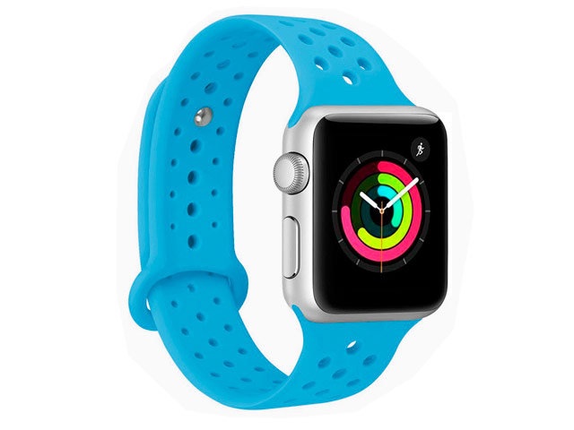 Ремешок для часов Synapse Sport Dotted Band для Apple Watch (38 мм, голубой, силиконовый)