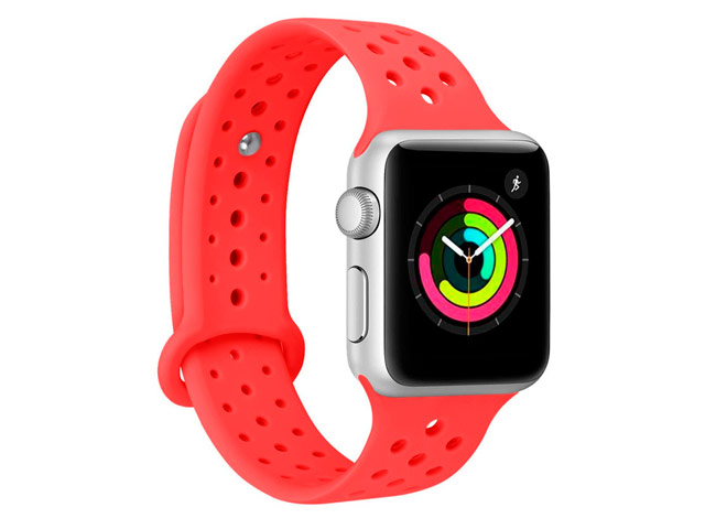 Ремешок для часов Synapse Sport Dotted Band для Apple Watch (38 мм, красный, силиконовый)