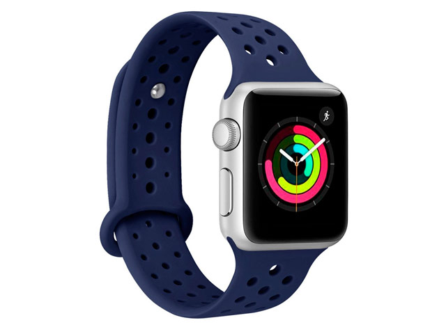 Ремешок для часов Synapse Sport Dotted Band для Apple Watch (38 мм, темно-синий, силиконовый)