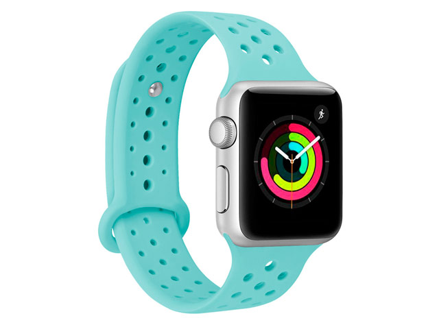 Ремешок для часов Synapse Sport Dotted Band для Apple Watch (38 мм, бирюзовый, силиконовый)