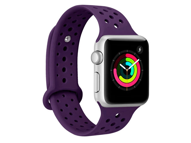 Ремешок для часов Synapse Sport Dotted Band для Apple Watch (38 мм, фиолетовый, силиконовый)