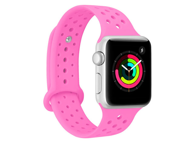 Ремешок для часов Synapse Sport Dotted Band для Apple Watch (38 мм, малиновый, силиконовый)